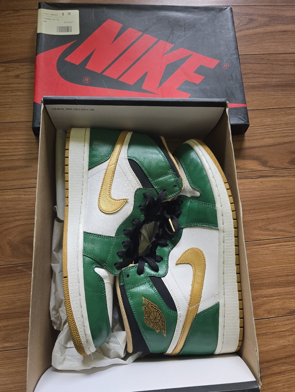 NIKE JORDAN RETRO 1 HI CELTIC SZ 10